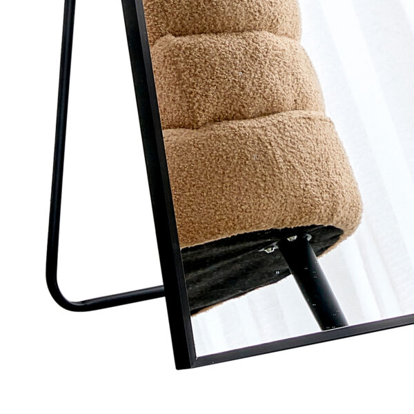 c8a35130a8aa40e9b01b3fd0e49b1e01_e6852452c97d0c3e6ea307c0816942ac The 4st generation aluminum alloy metal frame wall mounted full body mirror, bathroom makeup mirror, bedroom, decorative mirror, clothing store, floor mounted large mirror, black 63 "* 20"W1151127265