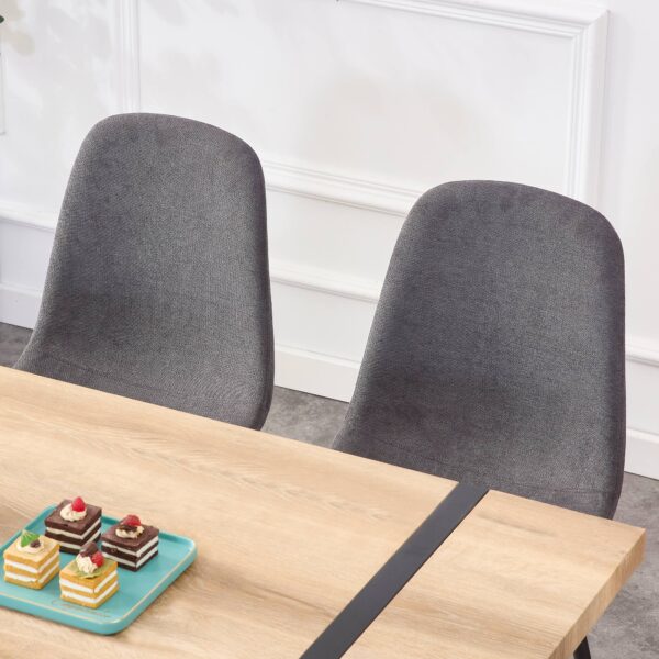 c8d26d9e3b4842aebd5b27944f1e5364_20220817_ed62156fbde10ffa6dd2f6e27efda21e Dining Chairs Set of 4, Modern Mid-Century Style Dining Kitchen Room Upholstered Side Chairs. Accent Chairs with Soft Linen Fabric Cover Cushion Seat and Black Metal Legs.W115149080.
