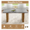 Large modern rectangular table with cement-grey patterned top and large MDF legs for kitchen, dining and living room to give a different atmosphere to the home environment.
