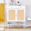 Modern minimalist storage cabinet, rattan shoe cabinet, bed top cabinet. Beautiful shape, suitable for corridors and living rooms.