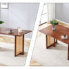 Chinese country retro solid wood dining table,simple modern imitation rattan dining table.Suitable for dining room, living room, office.Natural Style Walnut Solid Wood Dining Table.