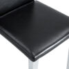 Two Black PU dining chairs,Silver Metal Legs.Simple and versatile, comfortable and accompanied. Exquisite and versatile dining chairs unlock a comfortable new experience.(Set of 2)