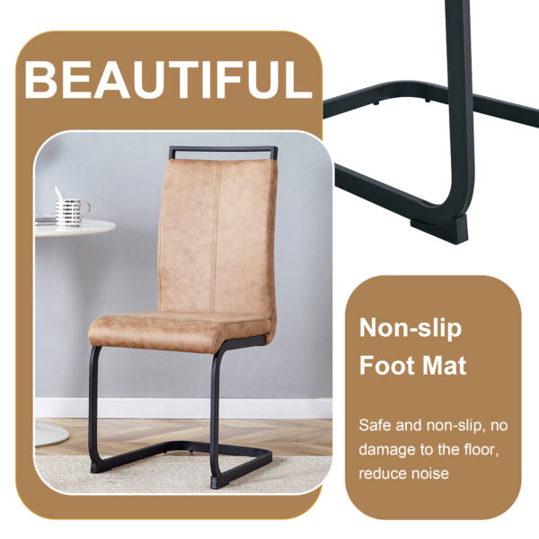 c9a34773e24d498cb5eb867f524ea574_0a9e70e9b74dd26e7064d167ab628260 Table and chair set. A minimalist retro rectangular dining table with a specially textured top and black metal legs, paired with 6 soft chairs and black metal legs, showcases a beautiful home style.