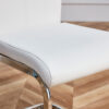 Table and chair set.63*31.4 Inch Pandora Patterned Sintered Stone Dining Table Set - 4 White PU Chairs With Silver Metal Legs.Modern Light Luxury.Perfect For Dinner Room,Meeting Room,Kitchen,etc.