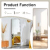 The 4th generation floor standing full-length mirror. wall mirror, bathroom makeup mirror, bedroom foyer, clothing store, wall mounted.    65 "* 23.2"