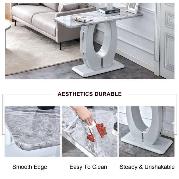 cb0ee7d9ff4941f492b0191fd3995d44_20240102_86e7ae9e7f08cc52c54666ecba82d67e Modern minimalist light gray MDF material rectangular counter bar table 47.2 "x 18" x 29.5 "for bedroom bedside entrance, house balcony, office bathroom BT-1280 W1151S00649