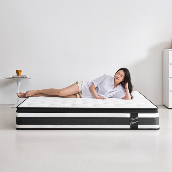 12 Inch  Full Size Breathable Cool Oeko-Tex100 Cover Memory Foam Individual Pocket Spring Hybrid Mattress