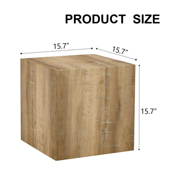 cb49ffce29754295872163d1838c0fac_df4ce825fd5ca3313fbac9c3f4fbf1f6 Elevate your living space with this square modern MDF coffee table that showcases smooth, light wood color texture patterns. It is characterized by stylish design.15.7*15.7*15.7