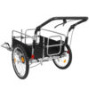 3-in-1 Heavy-Duty Bike Cargo Trailer – E-Bike Compatible Steel Frame, 110lb Capacity, Convertible Stroller & Pull Cart w/Suspension, 20" Wheels & Accessories