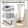 Fourth generation solid wood frame long mirror, dressing mirror, bedroom foyer, decorative mirror, clothing store, floor to ceiling mirror, wall mounted. 71 "* 31.4"