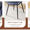 Table and chair set.Modern Black Marble Pattern MDF Dining Table Set - 55"x31.4" with 4 Extended Seat Cushion PU Dining Chairs.Black Cushion.Iron Pipe Spraying Chair Legs.