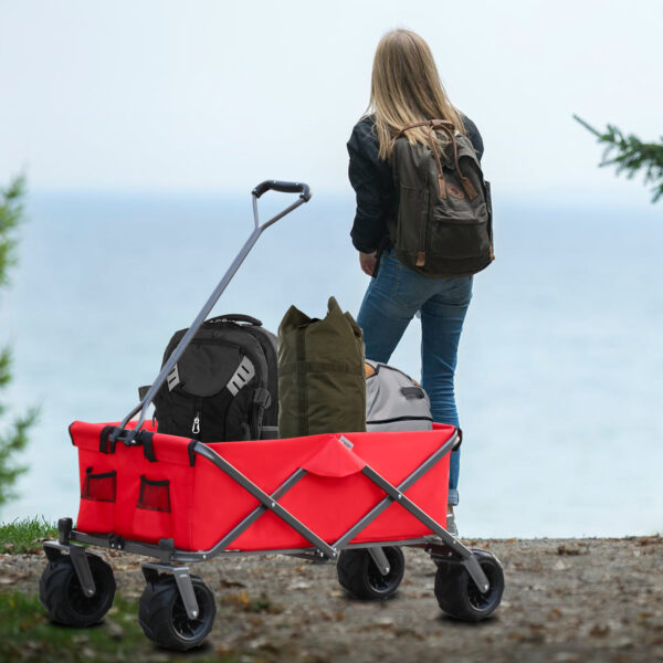 Utility Park Garden Cart Tool Customized Color Folding Camping Trolley Outdoor Picnic Beach Wagon