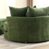 Orisfur. 360° Swivel Accent Barrel Chair with Storage Ottoman & 4 Pillows, Modern Chenille Leisure Chair Round Accent for Living Room, Green