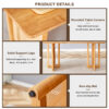 Chinese country retro solid wood dining table, simple modern imitation rattan dining table, wooden dining table.Suitable for dining room, living room, office.Natural Style Solid Wood Dining Table.