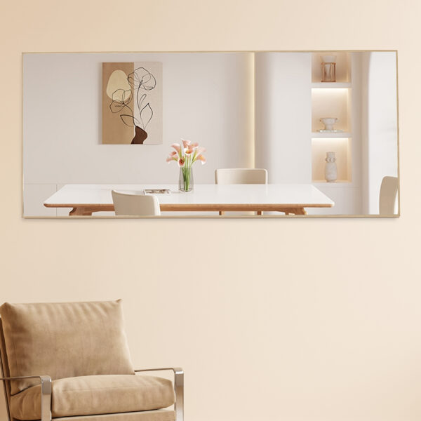 cc92143aa4bb4c17b19242ac8b22fb60_20240317_7f7b0bc4a80572e8d65b54b32d4ad3d4 Fourth generation solid wood frame long mirror, dressing mirror, bedroom foyer, decorative mirror, clothing store, floor to ceiling mirror, wall mounted. 71 "* 31.4"