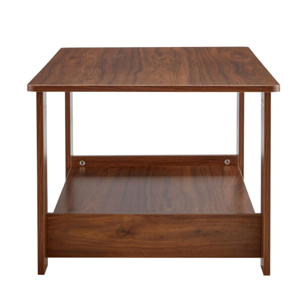 cdf1f5e8679a4fb6b86c01e6f87376ad_20231022_e6d20686bd08daa54c03a5796e23627e Modern and practical walnut textured coffee tables , tea tables. The double layered coffee table is made of MDF material. Suitable for living room 43.3"*21.6"*16.5" CT-16