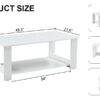 A modern and practical white coffee table. The double layered coffee table is made of MDF material,. Suitable for living room, bedroom, and study.CT-16