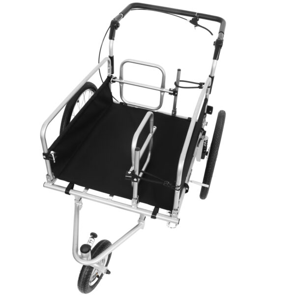 ce270075b2dd4e79b2a1c844deba1de5_8927652408e3a6a298cd0fe4ac949d26 3-in-1 Heavy-Duty Bike Cargo Trailer – E-Bike Compatible Steel Frame, 110lb Capacity, Convertible Stroller & Pull Cart w/Suspension, 20" Wheels & Accessories