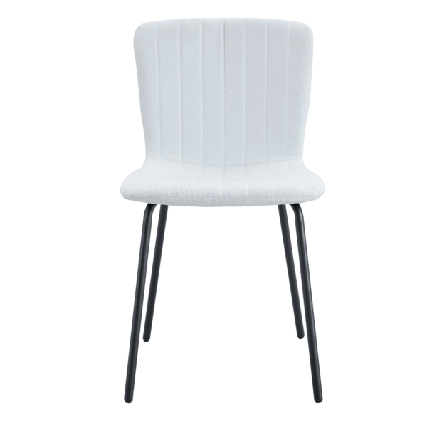 Luxury Minimalist Chairs - A set of 4 high quality dining chairs with black metal legs. The integral metal leg structure is suitable for various interior decoration styles.