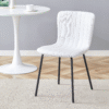 Luxury Minimalist Chairs - A set of 4 high quality dining chairs with black metal legs. The integral metal leg structure is suitable for various interior decoration styles.