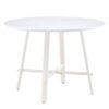 Table and chair set, MDF desktop, white metal table legs, stable and beautiful, suitable for most styles of home. Modern simple dining table, comfortable seating.