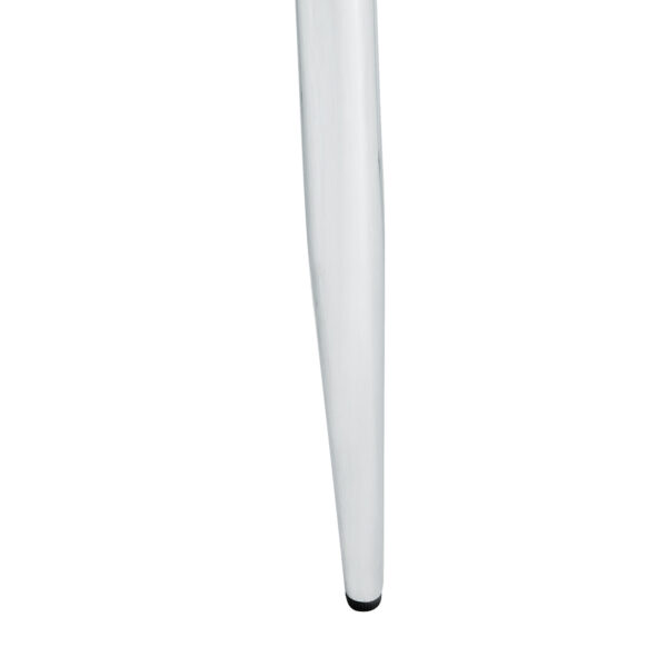 cffc9e83746f42a4bb5035b4f92d66a7_a278181ea6aa189f2e15f96fa139807f Table and chair set.63"x31.5x30" Luxurious Pandora patterned Sintered Stone Tabletop with Silver Stainless Steel Legs.Paried With 6 Black PU Chairs with a vertical stripe design on the backrest.
