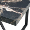 Table and chair set.Modern Black Marble Pattern MDF Dining Table Set-55"x31.4" with 4 Extended Seat Cushion PU Dining Chairs.White and Dark Gray Splicing Colors Cushion.Iron Pipe Spraying Chair Legs.