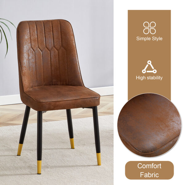 d0d1b425f9f0452db3d56eecf4c0fcfb_fffb201f54467d3f6e7bdb83477081e4 Table and chair set.Industrial Style Walnut-Colored Rectangular Dining Table - 71"x39.3" Large Size.Paired with 8 Brown Suede Chairs.Brown armless dining chair,Suitable for kitchen,Dining room,etc.