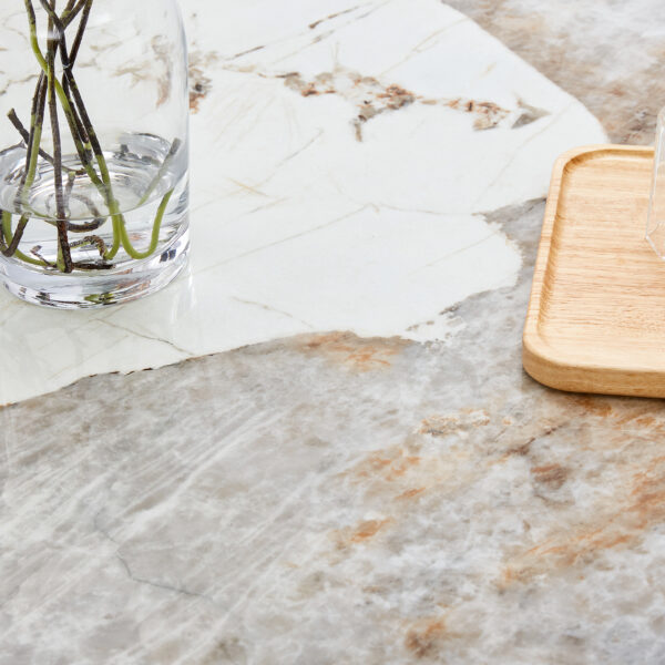 d12803f17fab47d5aabc31847123a98c_20230613_bacbf306c42545d007a70de3d84405c2 Large rectangular imitation marble dining table, 6-8 seats, 0.39 "black artificial marble countertop, smooth chrome legs, Sleek Chrome Legs. Perfect for Kitchen, Dining, Living, Meeting, Banquet 1537
