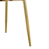 Luxury Simple Chair - Set of 4 BLACK Linen-Cotton Material High Resilience Dining Chair with Metal Golden Leg.Integral metal leg architecture,Suitable for various interior decoration styles.