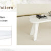 Modern minimalist white imitation marble table top.  Solid wood legs, cloud shape to give you a new experience, computer desk.  The game table.  Suitable for dining and living rooms.