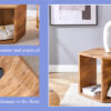 Hexagonal MDF coffee table, characteristic pattern stickers, multi-hole design to give more storage space, simple and convenient design makes it suitable for all kinds of style scenes.