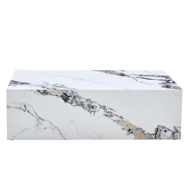 d194f37d43824b3db8f86efe2d8fb974_20230822_282c0cb08631080a1a21e14e04059d09 Modern MDF Coffee Table with Marble Pattern - 39.37x23.62x11.81 inches - Stylish and Durable Design W1151119518