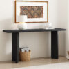 U_STYLE Stylish Console Table with Pine Veneer and Geometric Legs,Suitable for Living Room, Study and Dining Room