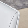 Table and chair set.63"*35.4" White Imitation Marble Pattern MDF Dining Table Set - 6 Soft and Comfortable Light Gray PU Chair With Arched Metal Silver Leg.Create Your Exclusive Low-Key Luxury Space.