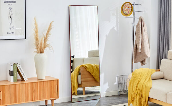 The 4th generation floor standing full-length mirror. wall mirror, bathroom makeup mirror, bedroom foyer, clothing store, wall mounted.    65 "* 23.2"