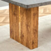 Large modern rectangular table with cement-grey patterned top and large MDF legs for kitchen, dining and living room to give a different atmosphere to the home environment.