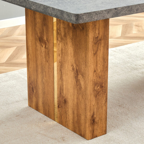 d206171fc3114742ab2ed1b9b633d91a_846819093c3416c9f0e078b00009d7cb Large modern rectangular table with cement-grey patterned top and large MDF legs for kitchen, dining and living room to give a different atmosphere to the home environment.