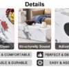 Modern MDF Coffee Table with Marble Pattern - 39.37x23.62x11.81 inches - Stylish and Durable Design W1151119518