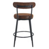 Fashionable and Comfortable - Two Sets Of Rrgonomic High Leg Bar Chairs, With Brown Technology Fabric Cushions That Are Soft And Comfortable,Black Metal Legs. The Total Height is 35.5 Inches.