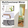 The 4th generation floor standing full-length mirror. wall mirror, bathroom makeup mirror, bedroom foyer. Elegant Flower Pear Color Full-Length Mirror - Aluminum Alloy Frame Design. 60*16.5"