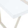 Table and chair set.55"x31.4" Cream-Style White MDF Dining Table Set with 6 Black Chairs With Silver Metal Legs.MDF Tabletop and metal frame legs.Adding a warm and gentle atmosphere to your family.