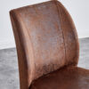 A set of two brown chairs, including suede cushions and black metal legs. Small size, suitable for select groups, suitable for dining room, kitchen, terrace and guest office chairs (set of 2)