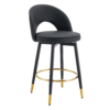 360 ° rotatable bar chair.Modern PU comfortable upholstered bar chair with smooth and beautiful black metal legs for dining room, kitchen, terrace and guest office chair.Set Of 2.W1151P153939