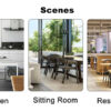 Round white dining table, artificial marble glass stickers, golden MDF legs, kitchen dining table, living room dining table 40 "* 40" * 29.4 "F-X03