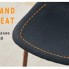 Luxury Simple Chair - Set of 4 BLACK Linen-Cotton Material High Resilience Dining Chair with Metal Walnut Color Leg.Integral metal leg architecture,Suitable for various interior decoration styles.