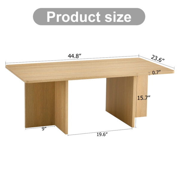 A modern and practical wood colored coffee table. The coffee table is made of medium density fiberboard material and is suitable for living rooms, bedrooms, and study rooms. CT-2O