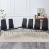 Grid armless high backrest dining chair, black chair and 6-piece set of electroplated metal legs, office chair. Suitable for restaurants, living rooms, kitchens, and offices.W115163430  0924
