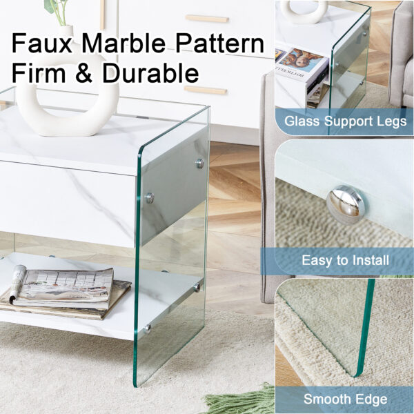 d468845d9c964655820c4eb0d43cc40d_9f803bedd8b2304d9fa4bd1705c8924e Bedside table with drawers. The board surface is MDF sticker, and both sides are transparent tempered glass. The design is simple and elegant, with excellent storage functions.