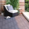 30 PCS Interlocking Deck Tiles Checker Pattern, 12" x 12" Square Light Gray Acacia Hardwood Outdoor Flooring for Patio, Bancony, Pool Side,...